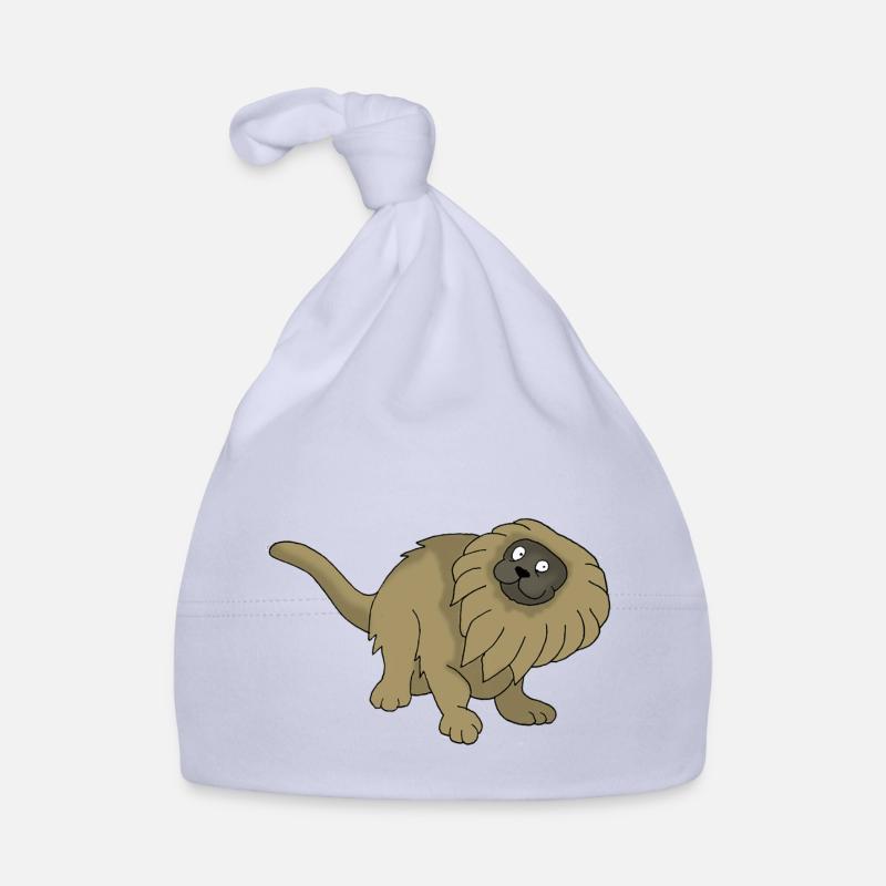 Äffchen - Baby Bio-Mütze - Sky