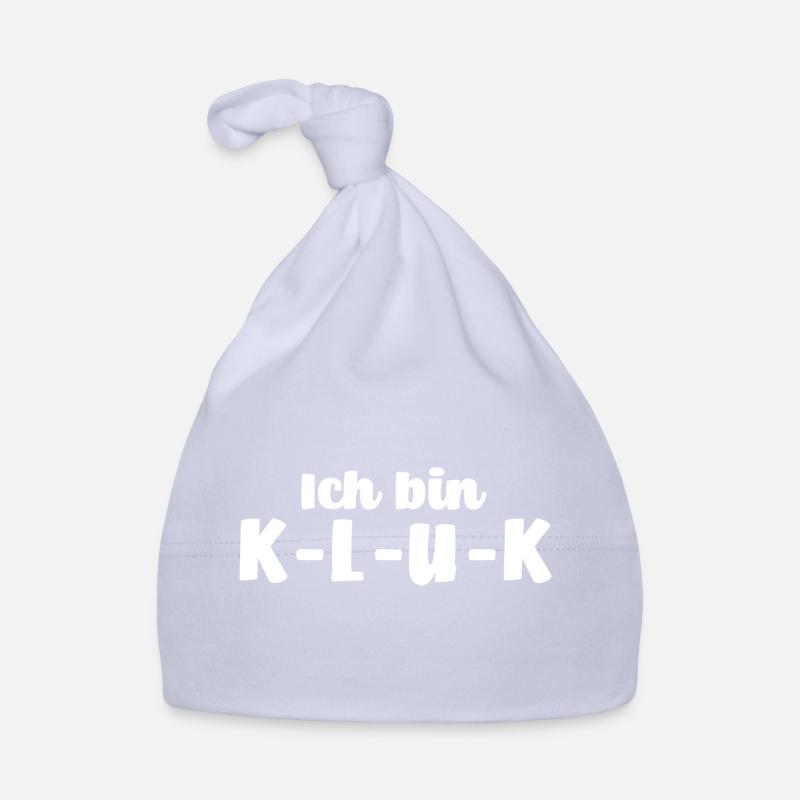 Ich bin klug - K-L-U-K [black] Baby Bio-Mütze