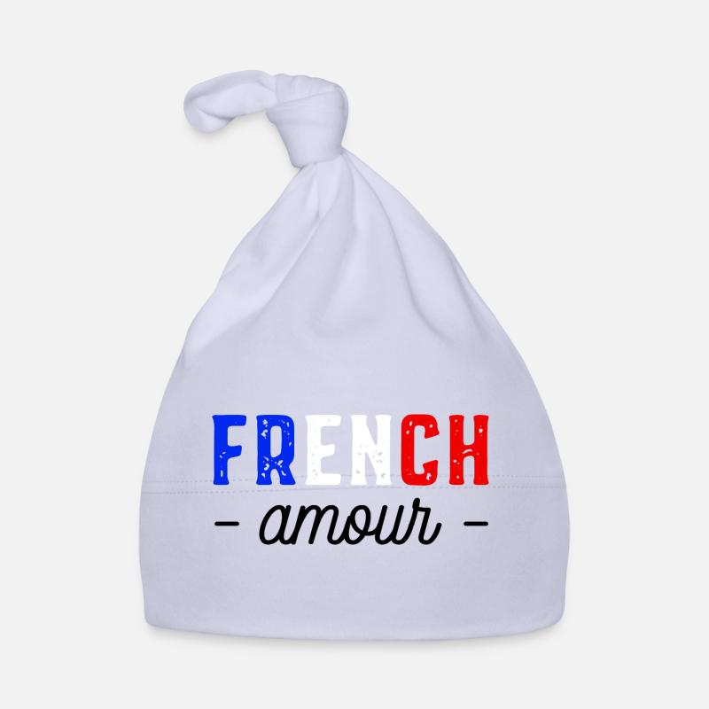 French amour - Bonnet bio Bébé - ciel