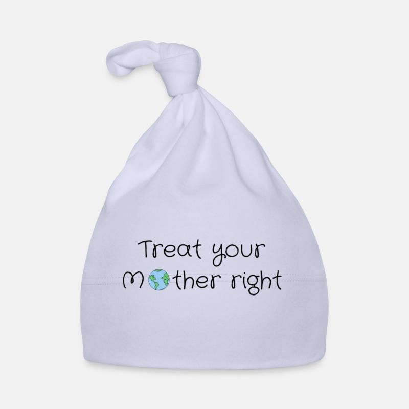 Traitez bien votre mère - Bonnet bio Bébé - ciel