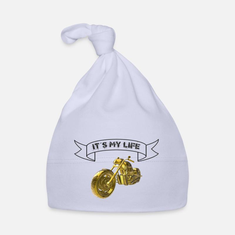 C’est ma vie en noir - Bonnet bio Bébé - ciel