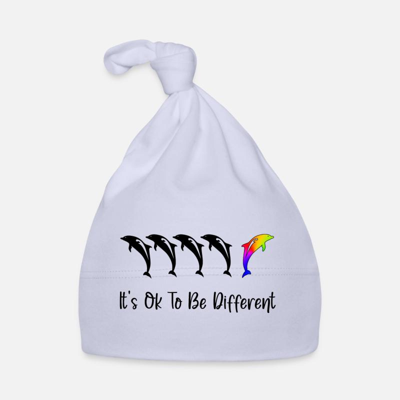 C’est bien d’être différent - Dauphins Bonnet bio Bébé