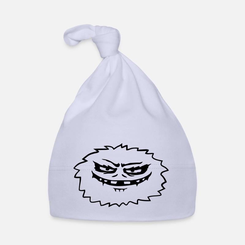 Comic hairy evil monster Organic Baby Cap