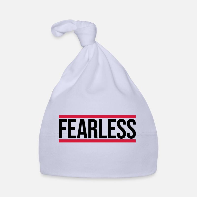 fearless Text Quote Design Organic Baby Cap