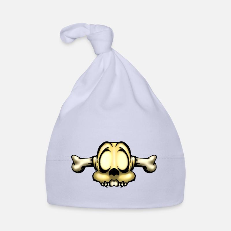 Skull. Skull with bone through head. Organic Baby Cap
