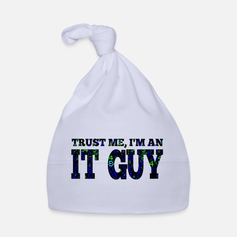 IT guy support geek computer computer geek technician Organic Baby Cap