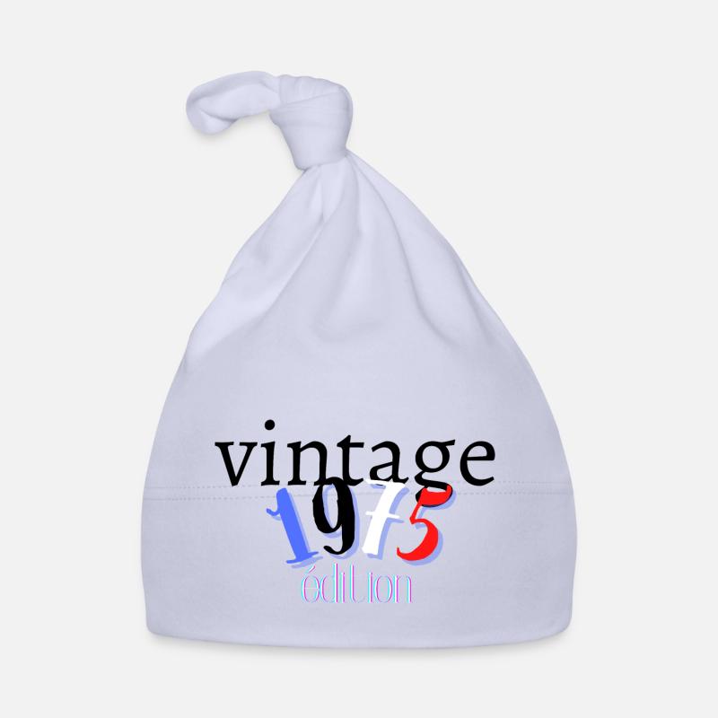 vintage - Bonnet bio Bébé - ciel