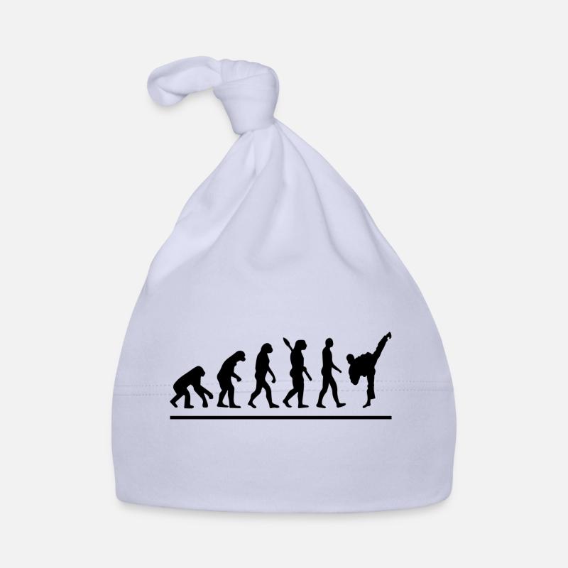 Évolution karaté / humour karaté - Bonnet bio Bébé - ciel