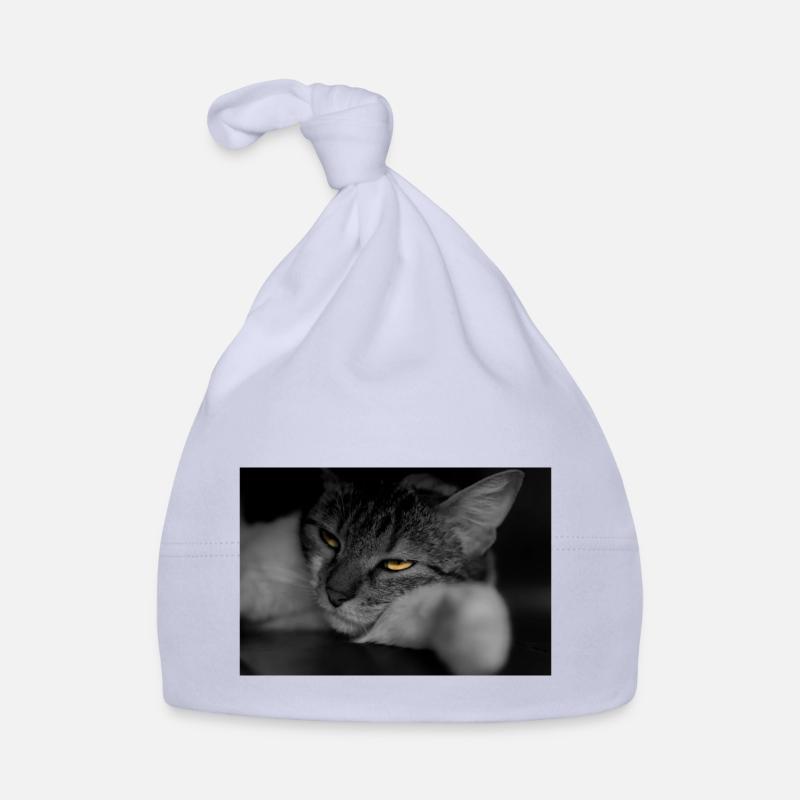 le chat au regard terrible Bonnet bio Bébé