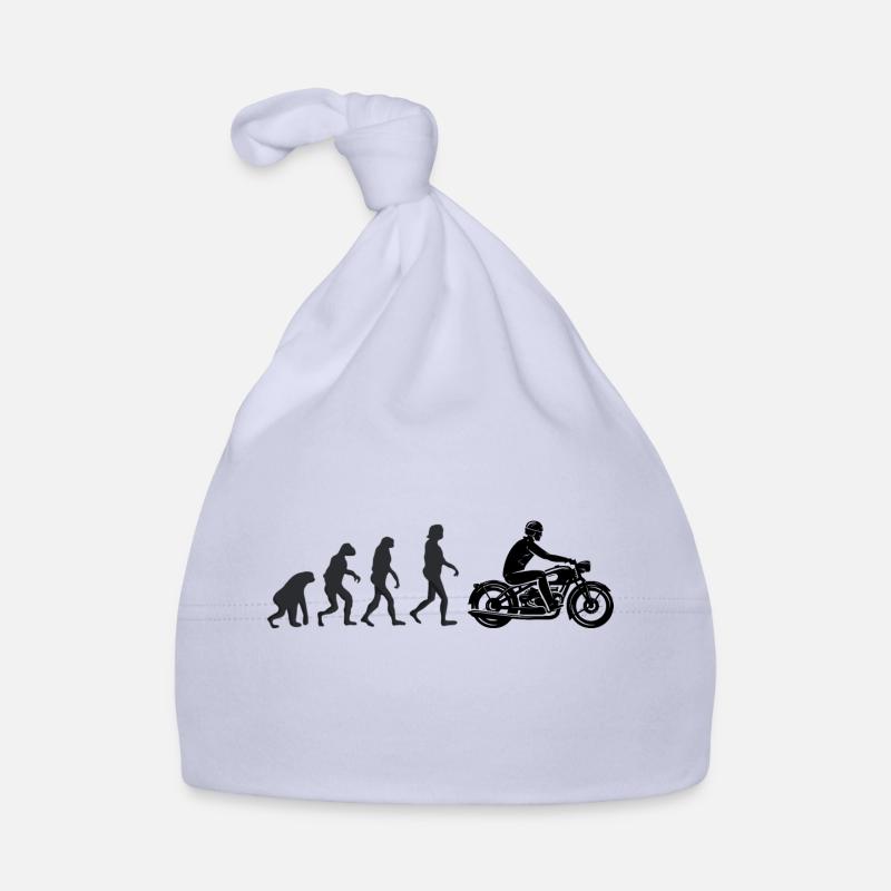 Motorradfahrer - Menschliche Evolution Baby Bio-Mütze