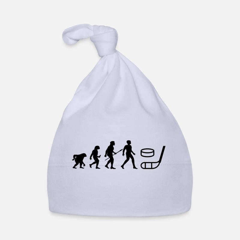 Cooles "Evolution Ice Hockey Shirt“ Design Baby Bio-Mütze