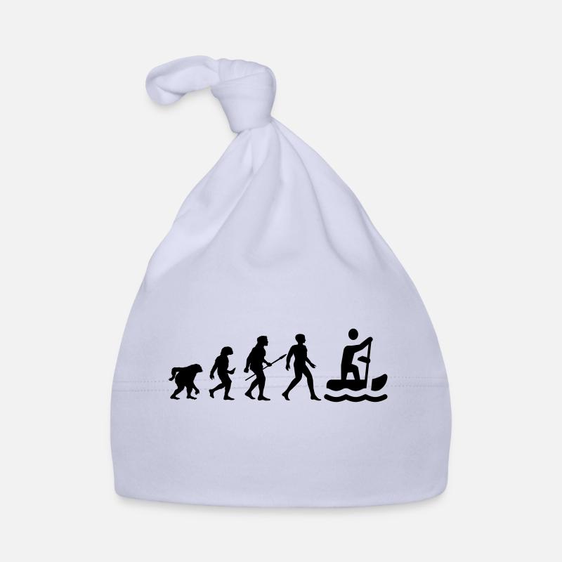 Design cool « Evolution Rowing Shirt » - Bonnet bio Bébé - ciel