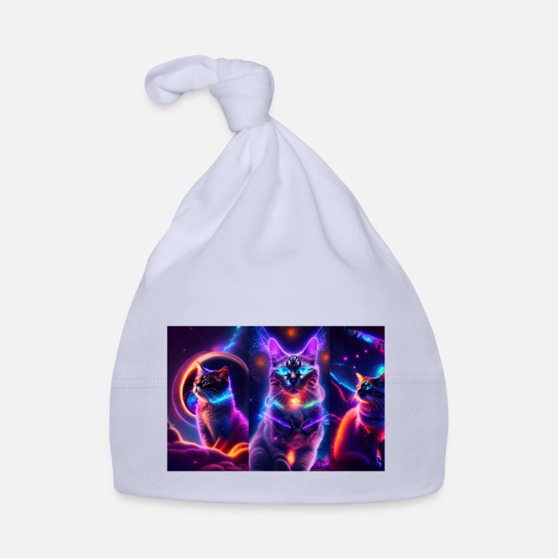 Cosmocats Purples Organic Baby Cap