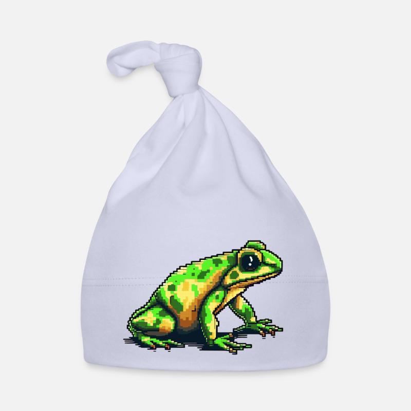 Poison dart frog in 8 bit retro pixel graphics Organic Baby Cap