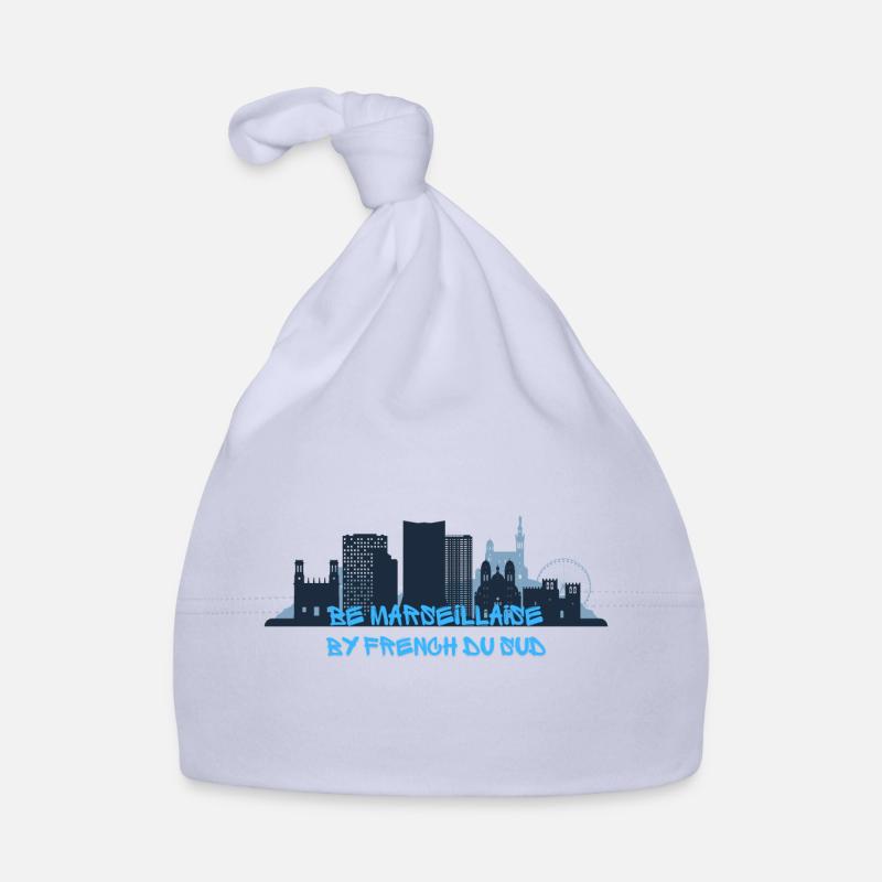 BE MARSEILLAISE - Bonnet bio Bébé - ciel