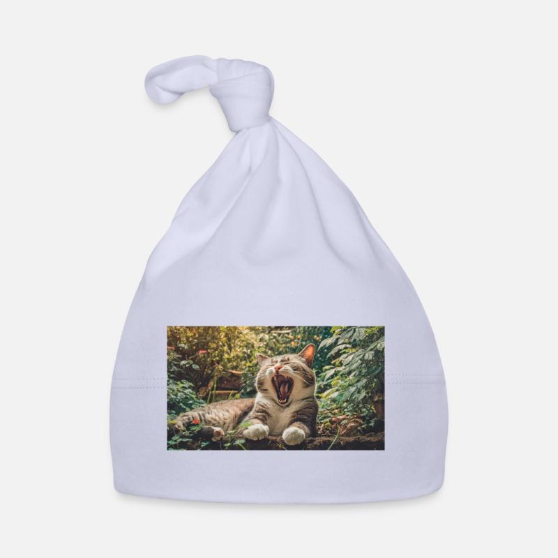 Cute animals chilling – cat Organic Baby Cap