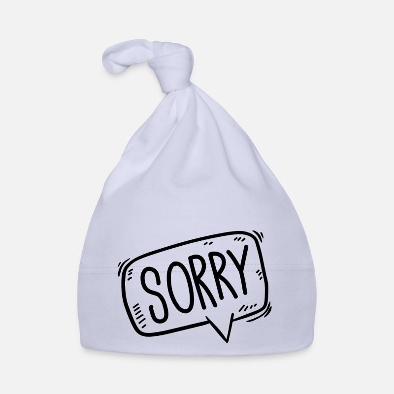 Speech bubble sorry comic Organic Baby Cap