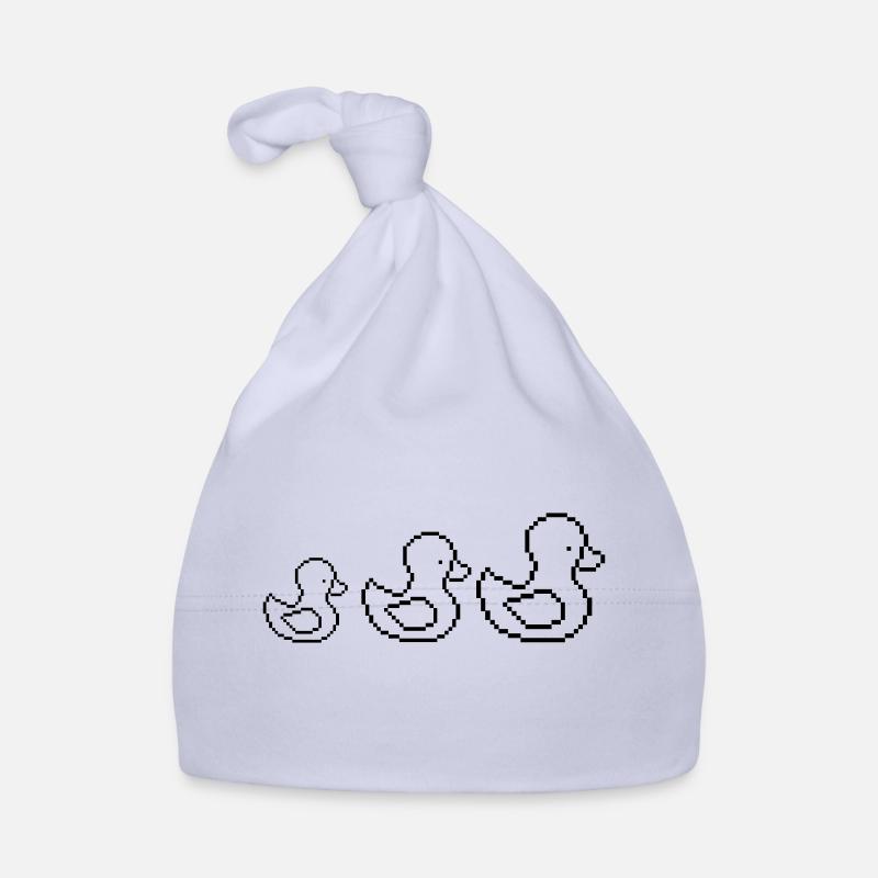 Canards pixellisés Bonnet bio Bébé
