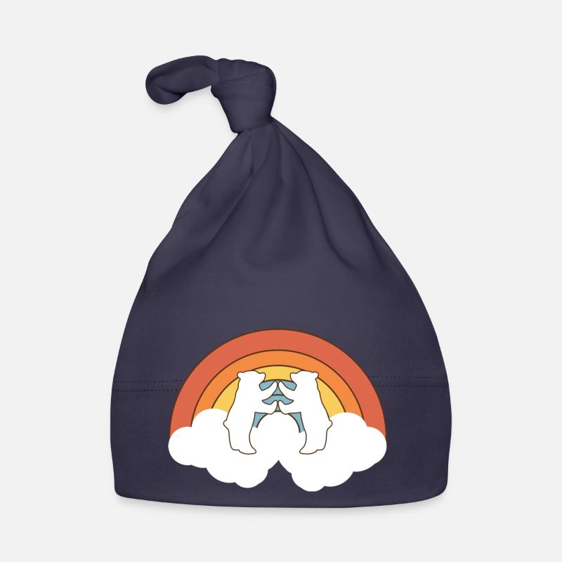 Zwei Eisbären Baby Bio-Mütze