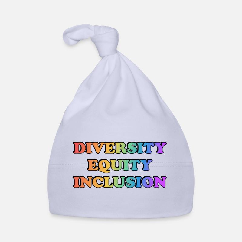Diversity Equity Inclusion Rainbow LGBT Pride Organic Baby Cap