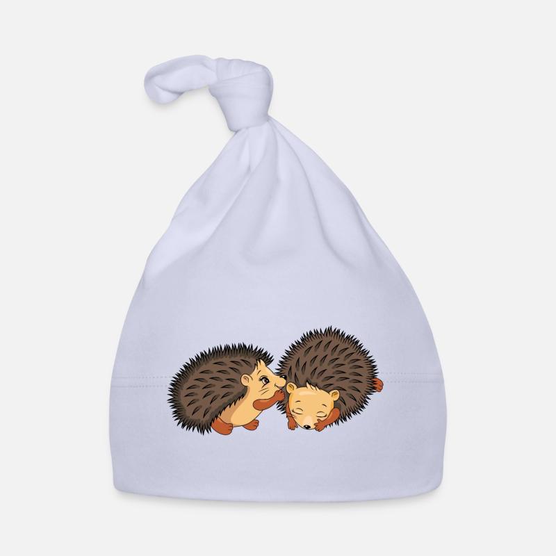 Deux hérissons mignons Bonnet bio Bébé