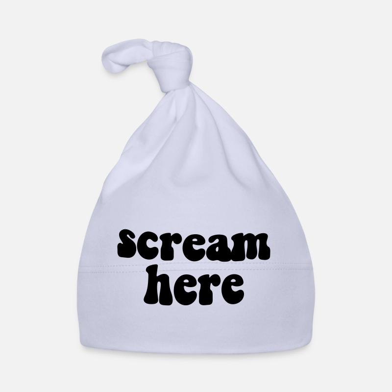 scream here Organic Baby Cap