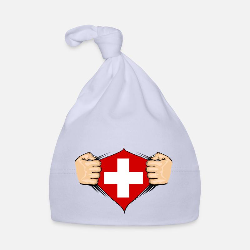 Schweiz Flagge Design Baby Bio-Mütze