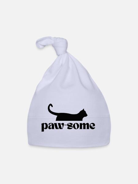 Paw-Some ! T-shirt pour tous les fans de chats - Bonnet bio Bébé - ciel - Devant