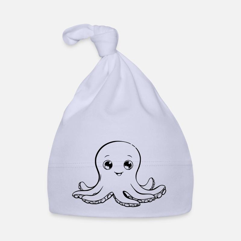 Cute okotpus as vector illustration Organic Baby Cap