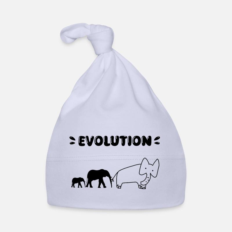 Elephant Evolution – Drôles d’étapes de l’évolution. Bonnet bio Bébé