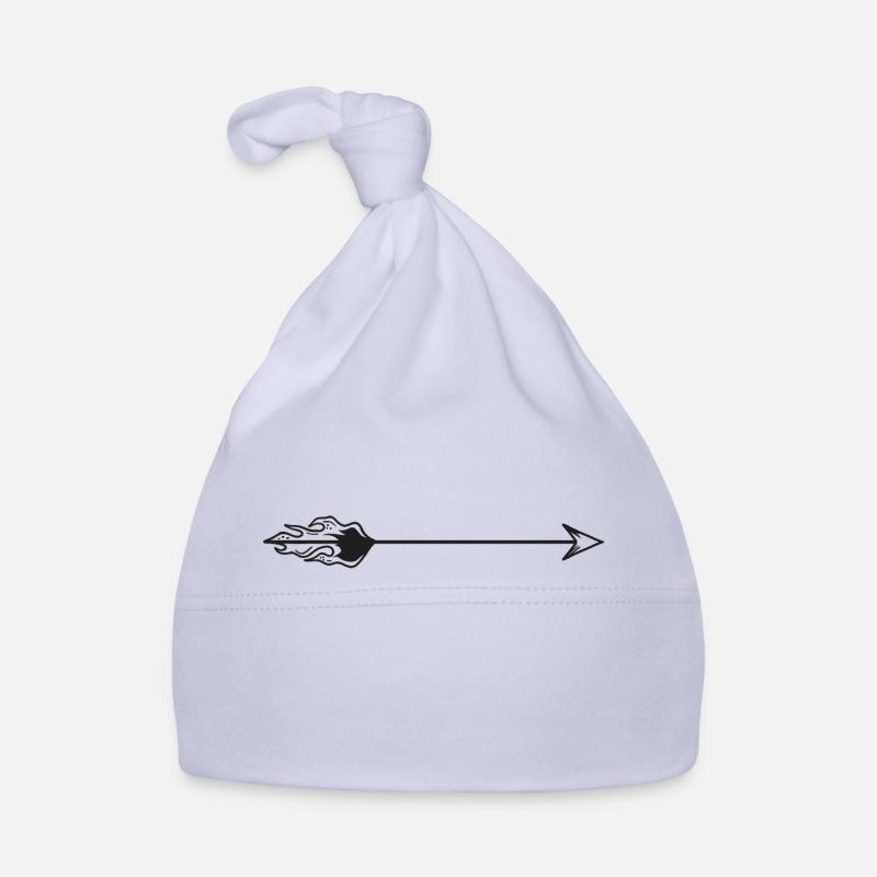 Drawn arrow with fire Organic Baby Cap