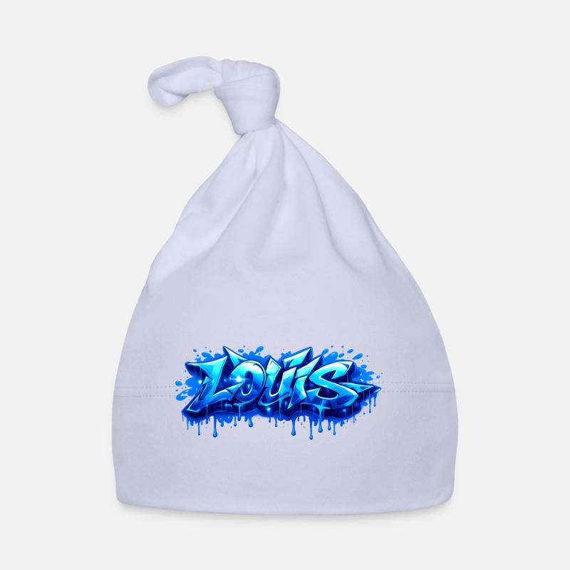 Graffiti LOUIS Name Gift Ideal Printable Organic Baby Cap