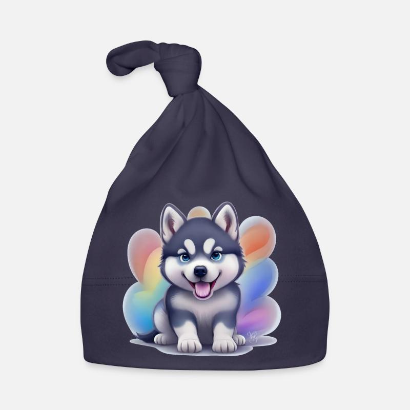 Chiot Husky Sibérien Bonnet bio Bébé