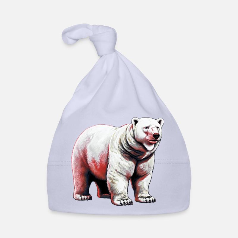 Weißer Eisbär Baby Bio-Mütze