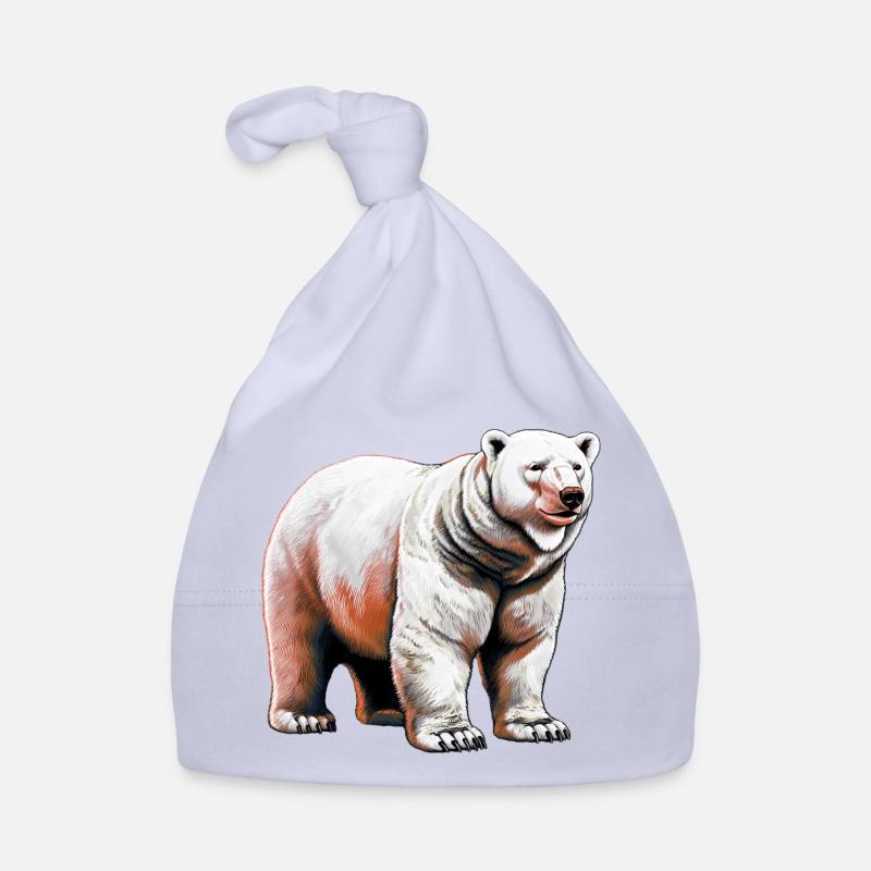 Weißer Eisbär Baby Bio-Mütze