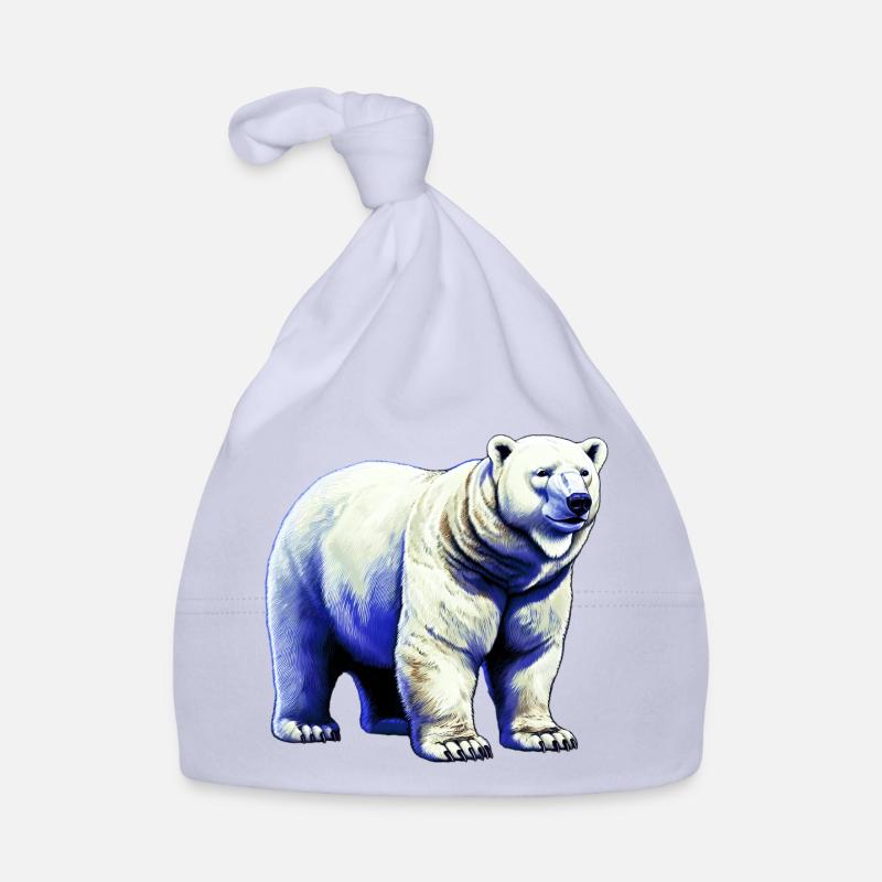Weißer Eisbär Baby Bio-Mütze
