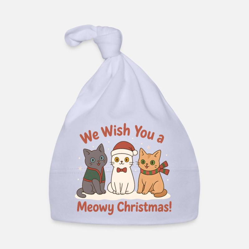 Mignons chats de Noël – Noël Miaou Bonnet bio Bébé