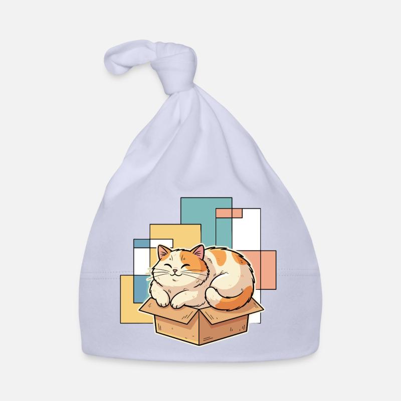 Katzenglück im Karton Baby Bio-Mütze