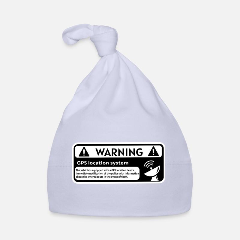 GPS Alert Sticker Organic Baby Cap