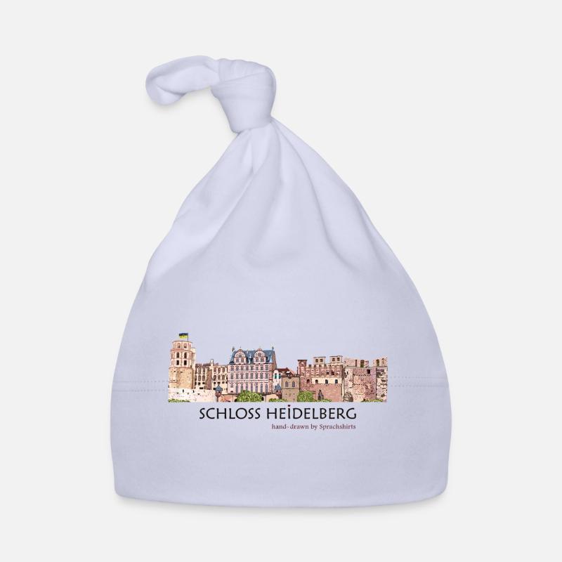 Heidelberg Castle Hand Drawing Organic Baby Cap