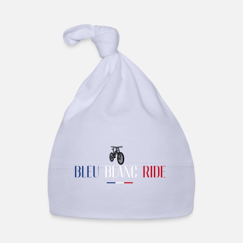 bleu blanc ride - Bonnet bio Bébé - ciel