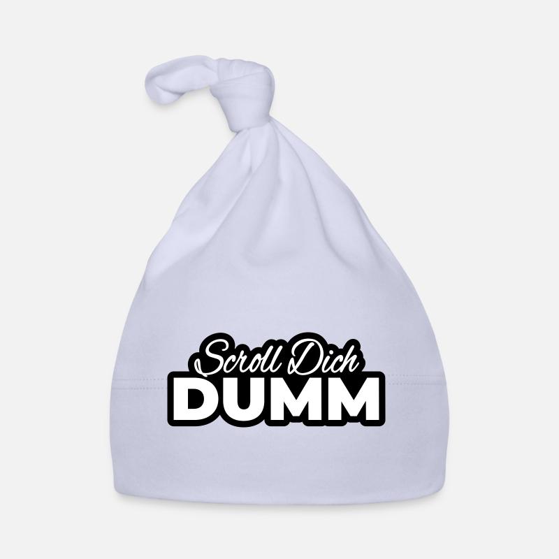 Scroll Dich Dumm Typo Print Baby Bio-Mütze