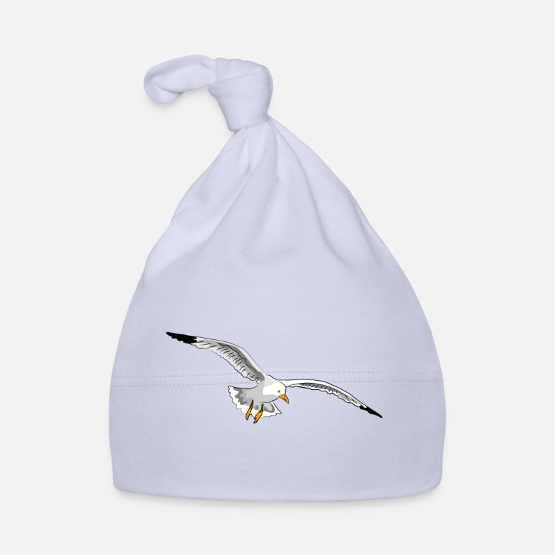 mouette - Bonnet bio Bébé - ciel