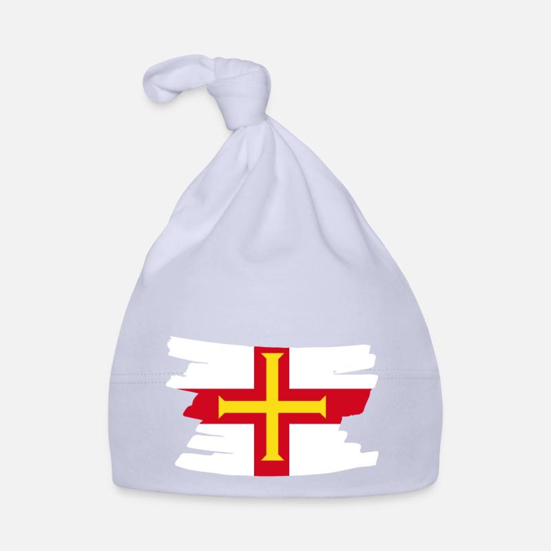 Drapeau national de Guernesey - brosse horizontale Bonnet bio Bébé