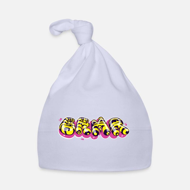 Conception de texte colorée de style graffiti Bonnet bio Bébé