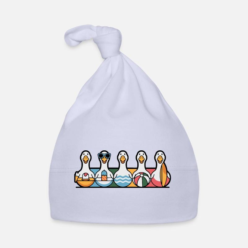 Reihe von Sommergänsen Baby Bio-Mütze