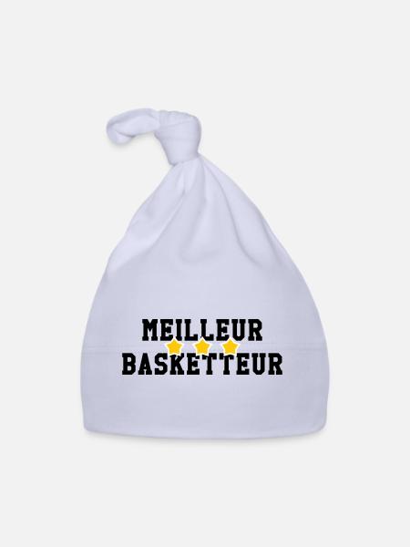 Meilleur Basketteur - Bonnet bio Bébé - ciel - Devant