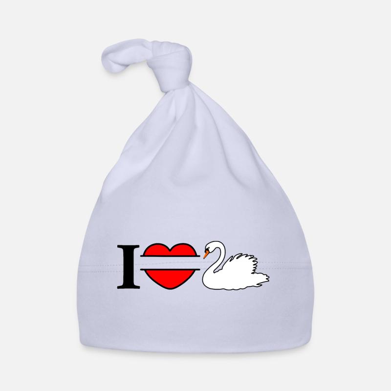 J’aime mon cygne blanc Bonnet bio Bébé