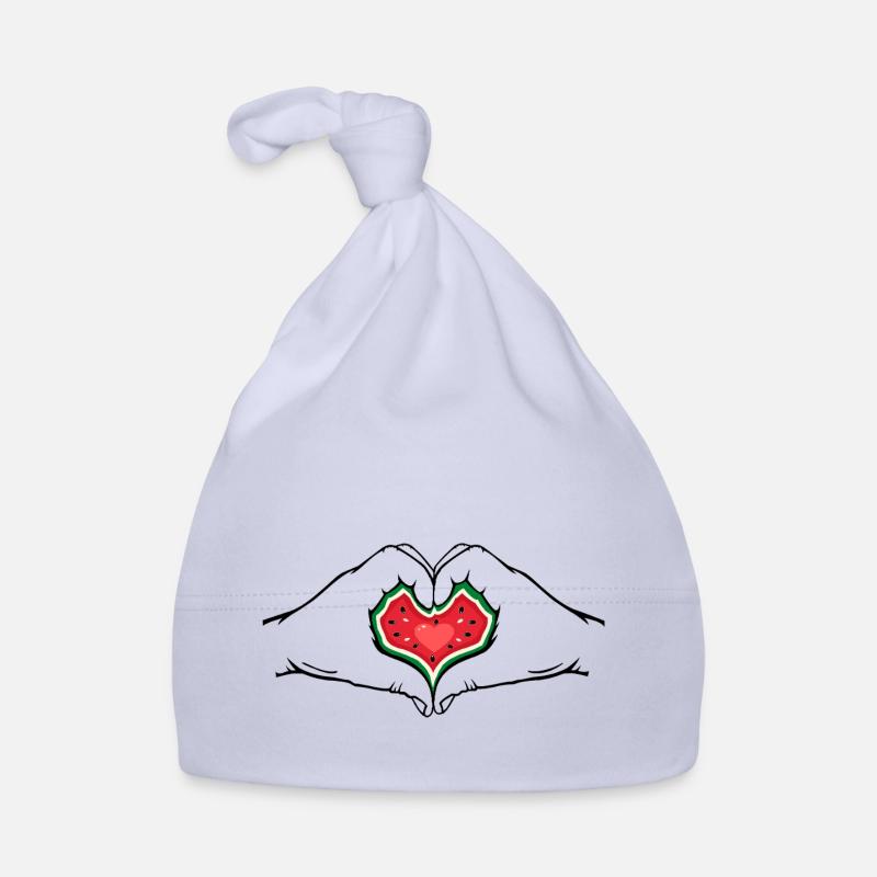 pastèque design mains forme coeur Bonnet bio Bébé