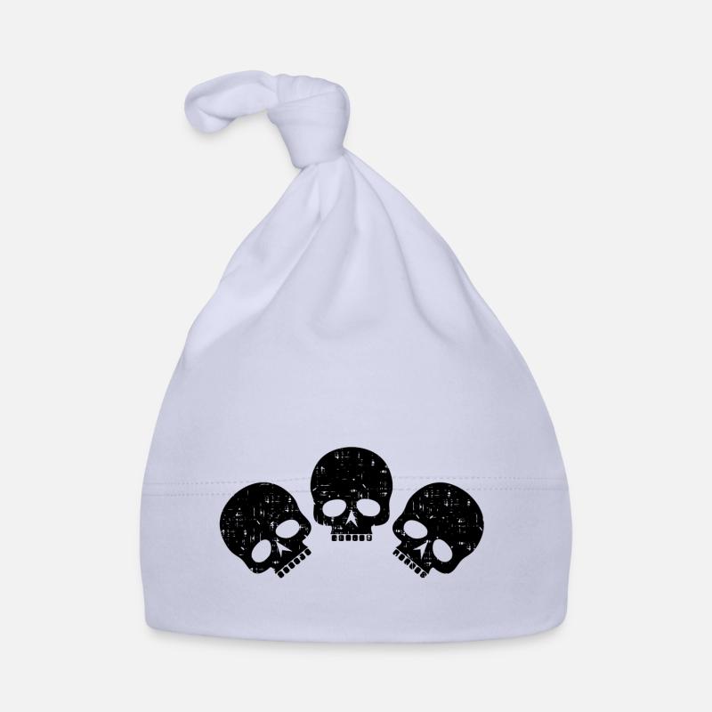 Drei Totenköpfe | distressed Totenköpfe Baby Bio-Mütze